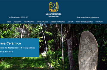 Página web Casa Ceramica, Muna, cerca de Uxmal